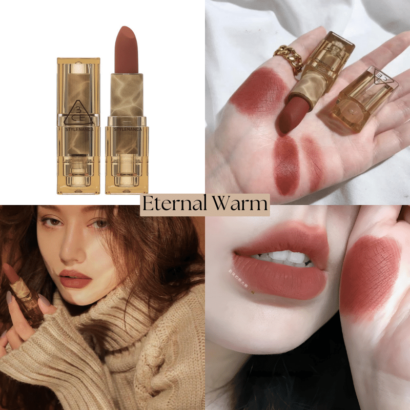 3CE Soft Matte Lipstick Deep Under More Deep Eternal Warm